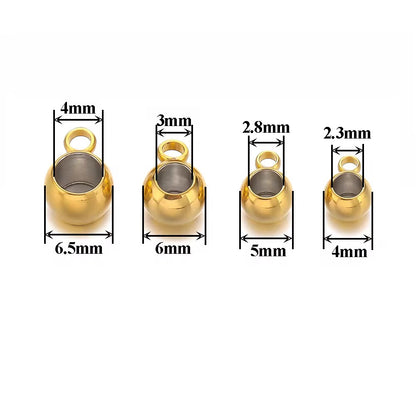 SS 2354 spacer bead with charm loop 18k gold plated Stainless steel ( 1 pc ) Anti tarnish