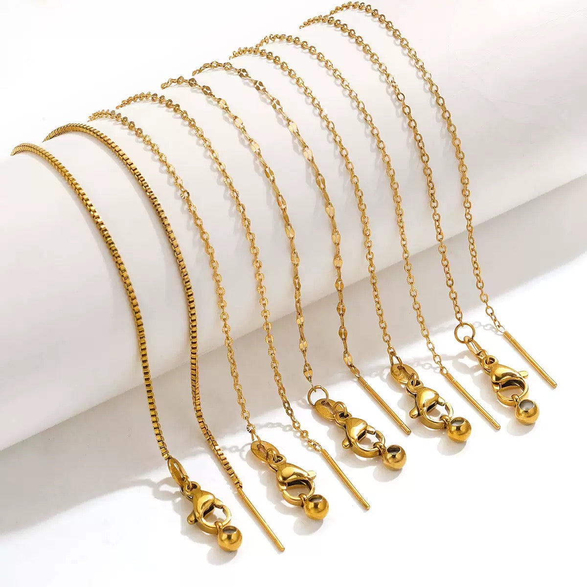RBS02D Starry Chain Bracelet with Adjustable Slider ( 1 pc ) 18k Gold PVD