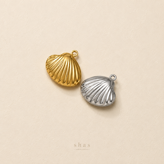 SC16J Shell charm 18k Gold PVD 316 stainless steel ( 1 pc ) Anti tarnish
