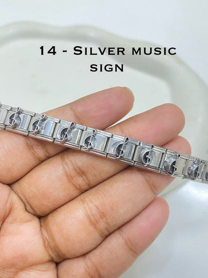 Italian charms bracelet ( part 2 ) stainless steel ( 1 pc ) Anti tarnish