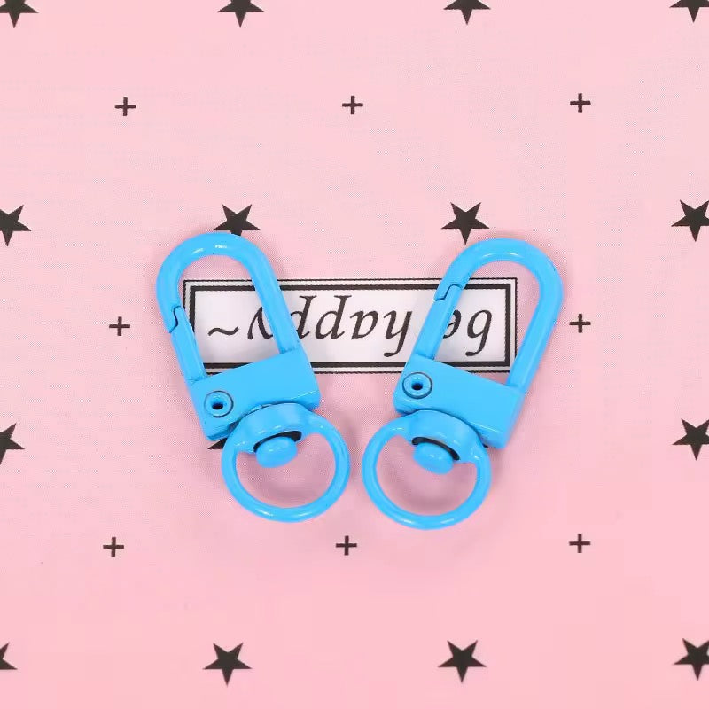 BBB 348 (g) Light Blue D clasp - Keyring Clasp( 1 pc ) ( 10:35 mm )