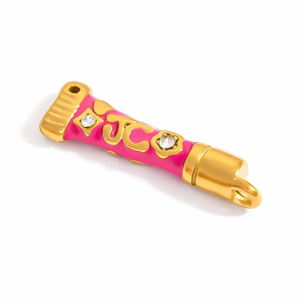 SC02B Lipgloss 3D Enamel Charm - 316 SS PVD ( 1 pc ) Premium Collectible | Anti tarnish
