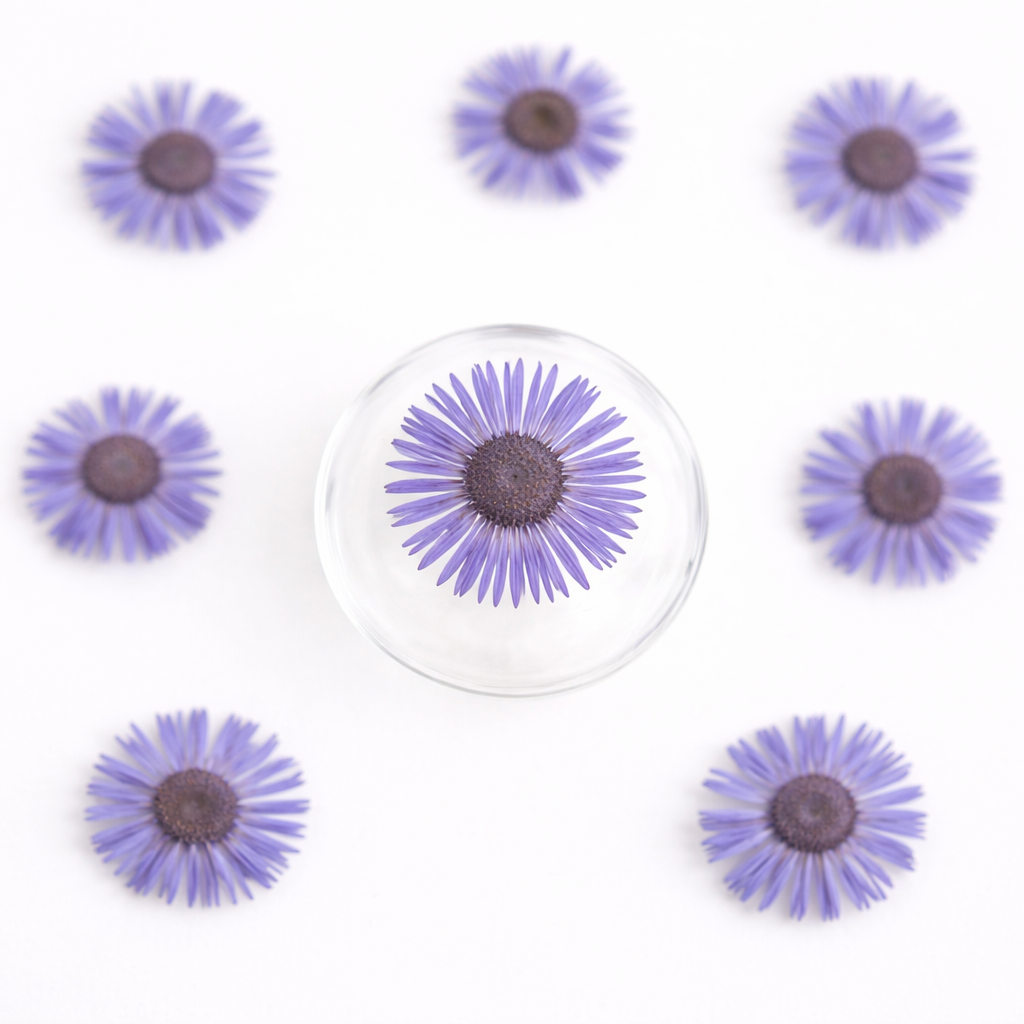 DF 69 Deep Purple Daisy Small Pressed Dried Flower ( 1 pc ) plain dried flower for Resin Art
