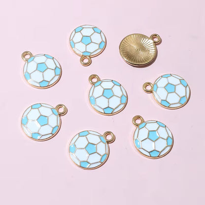 SS 2657 (b) Blue Football Soccer Enamel Charm ( 1 pc ) tarnish resistant