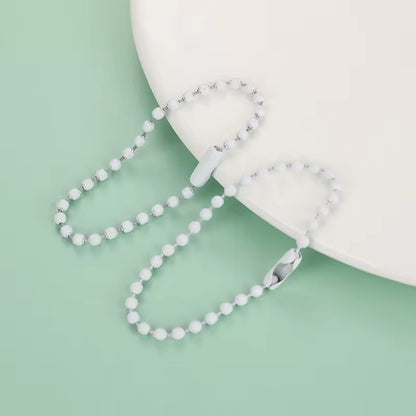 BBB 184 (a) Light Grey Bead ball chain Keychain ( 1 pc )