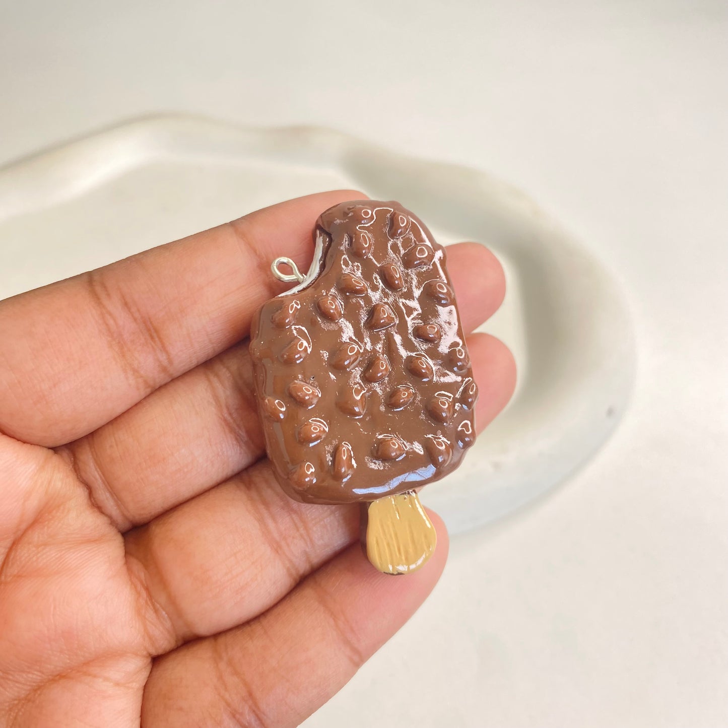 BBB 289 (b) Chocobar Icecream Resin charm ( 1 pc ) with Hook ( 32:45 mm )