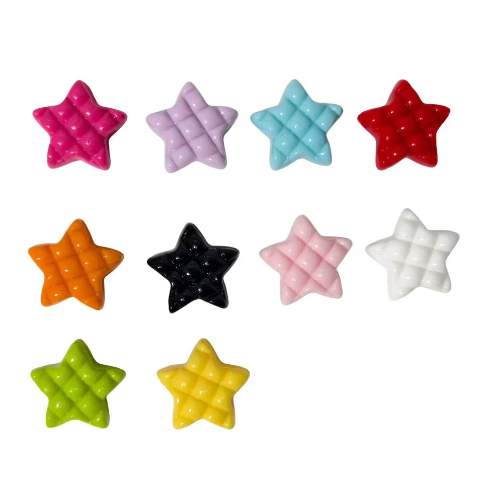 BBB 384 Star Grid Shiny Bead ( 1 pc ) UV Plated Acrylic