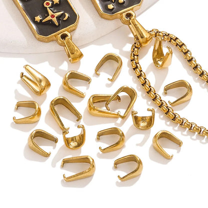 SS 1896 Pendant bail 18k gold PVD plated 316 Stainless steel ( 1 pc ) Anti tarnish