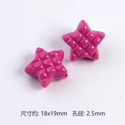 BBB 384 Star Grid Shiny Bead ( 1 pc ) UV Plated Acrylic