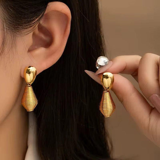 ESJ26B Geometric Earring  - 18K GOLD PVD plated