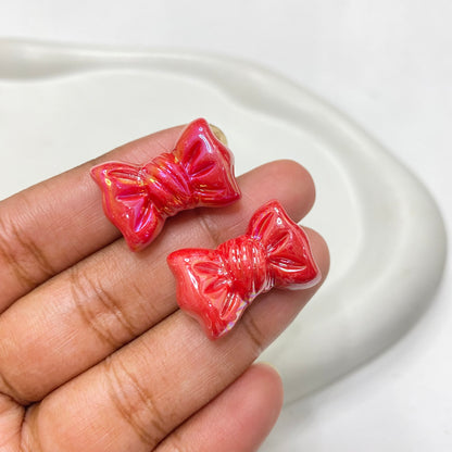 BBB 138 (F) Candy bow shiny irrediscent Acrylic bead (1PC)