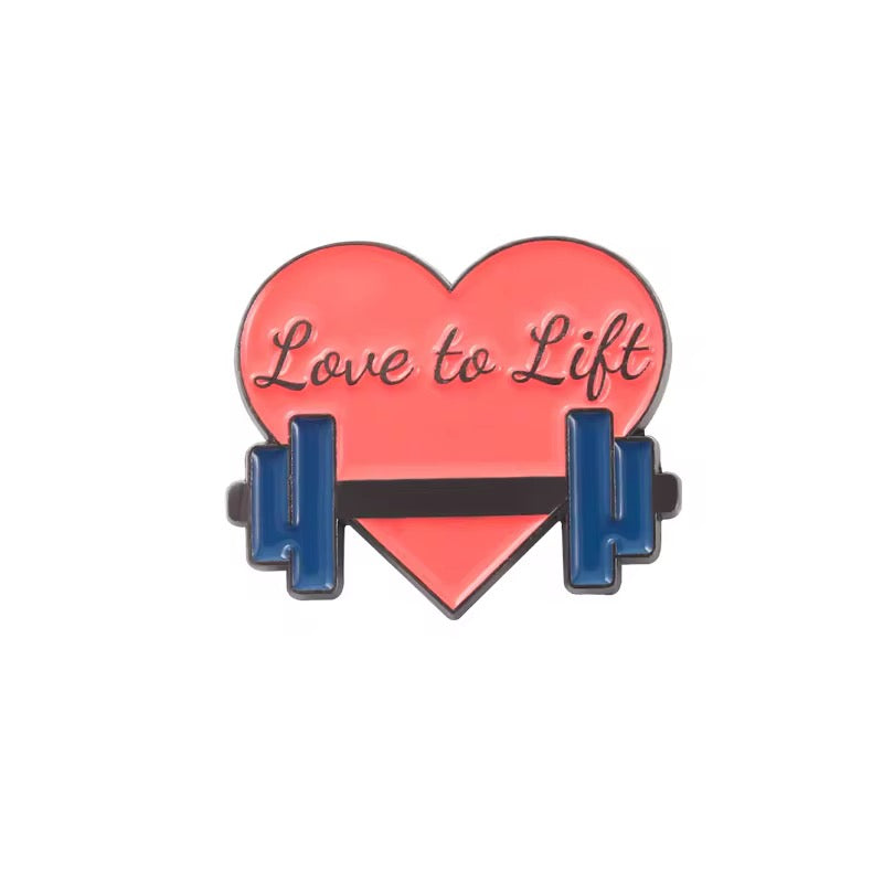 PK 116 Love to Lift Enamel Pin Badge ( 1 pc ) Imported Premium Quality