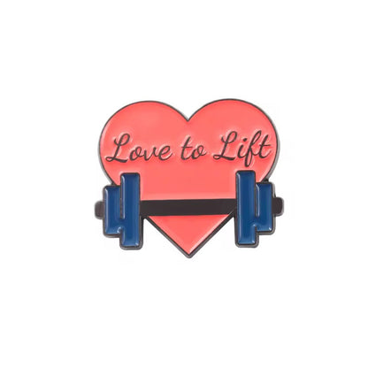 PK 116 Love to Lift Enamel Pin Badge ( 1 pc ) Imported Premium Quality