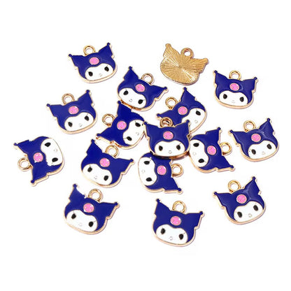 EC 2207 Cartoon girl enamel charm ( 1 pc )