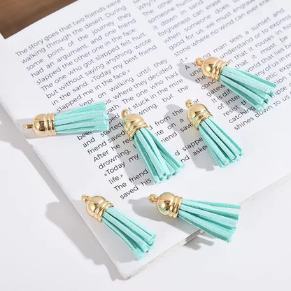 BBB 429 Plush Tassel with gold plated cap For Keychains ( 1 pc ) Premium leather quality