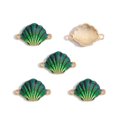 EC07J Shell Ocean enamel Connector charm ( 1 pc ) High quality shine ( 16:24 mm )