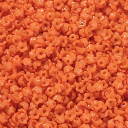 BBB 305 (g) Orange Tiny Bell Shiny  Bead ( 1 pack - 10 piece ) UV Plated Acrylic ( 6 mm )