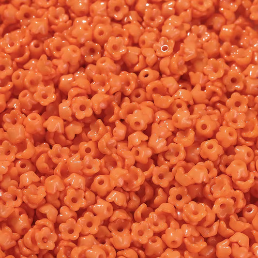 BBB 305 (g) Orange Tiny Bell Shiny  Bead ( 1 pack - 10 piece ) UV Plated Acrylic ( 6 mm )