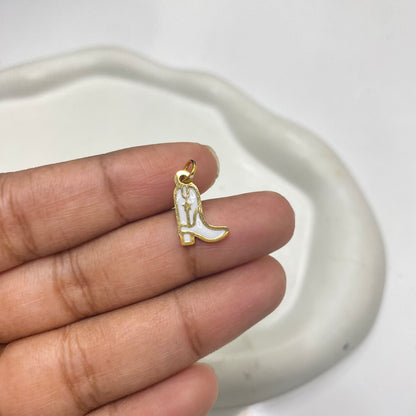 SC 03 (G) white boots Stainless steel charm ( 1 pc ) Anti tarnish