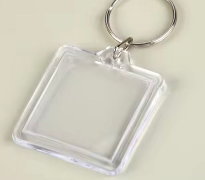 BBB 428 (g) Photo frame with Keyring( 1 pc ) Acrylic ( 4*4 cm )