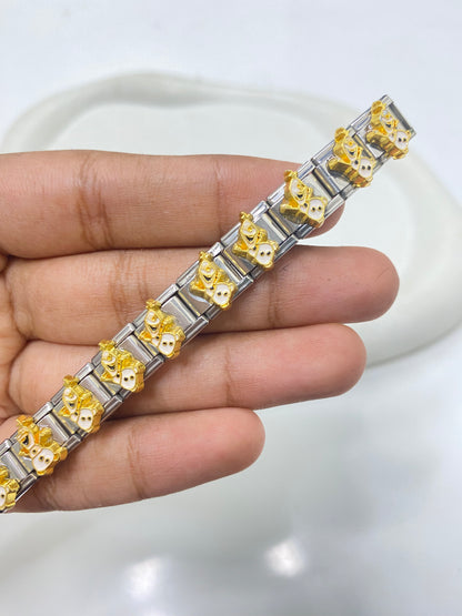 IC 35 Frozen Olaf Italian charm bracelet - stainless steel ( 1 pc ) Anti tarnish