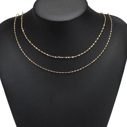 CN 394 Star Flower Chain 18k Gold PVD plated 316 stainless steel chain ( 1 feet ) Anti tarnish (1.5 mm)