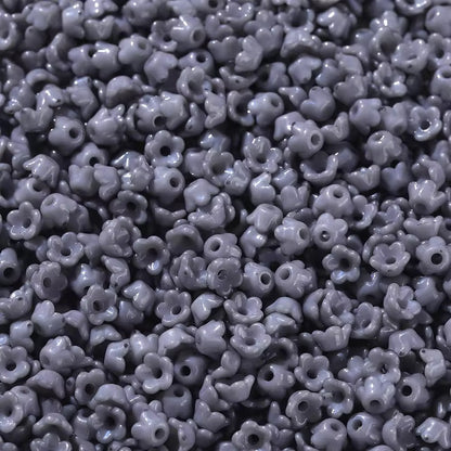 BBB 305 (d) Light Grey Tiny Bell Shiny  Bead ( 1 pack - 10 piece ) UV Plated Acrylic ( 6 mm )