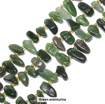 GB04 Natural long tooth Irregular stone bead - Natural Gemstone Bead ( 1 pc ) AAA Quality
