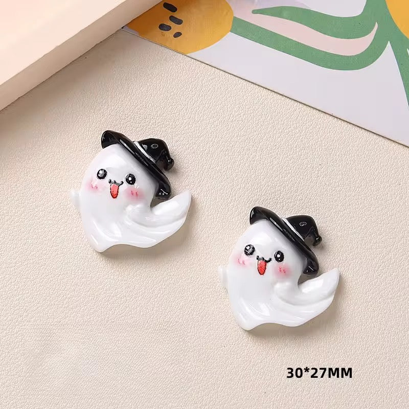 BBB 076 (d) Spooky Halloween themed resin charm ( 1 pc ) with / without Hook