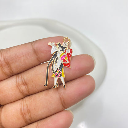 EC 1869 Dancing ghost enamel charm ( 1 pc )