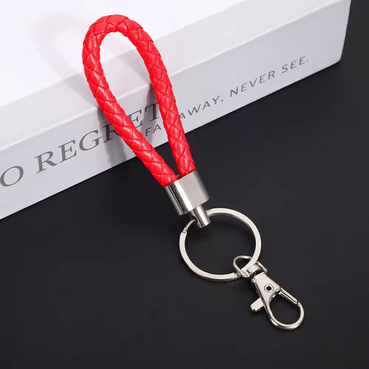 BBB 183 (j) Red Clipper Keychain Vintage Leather - buckle keychain tag with Clasp ( 1 pc )