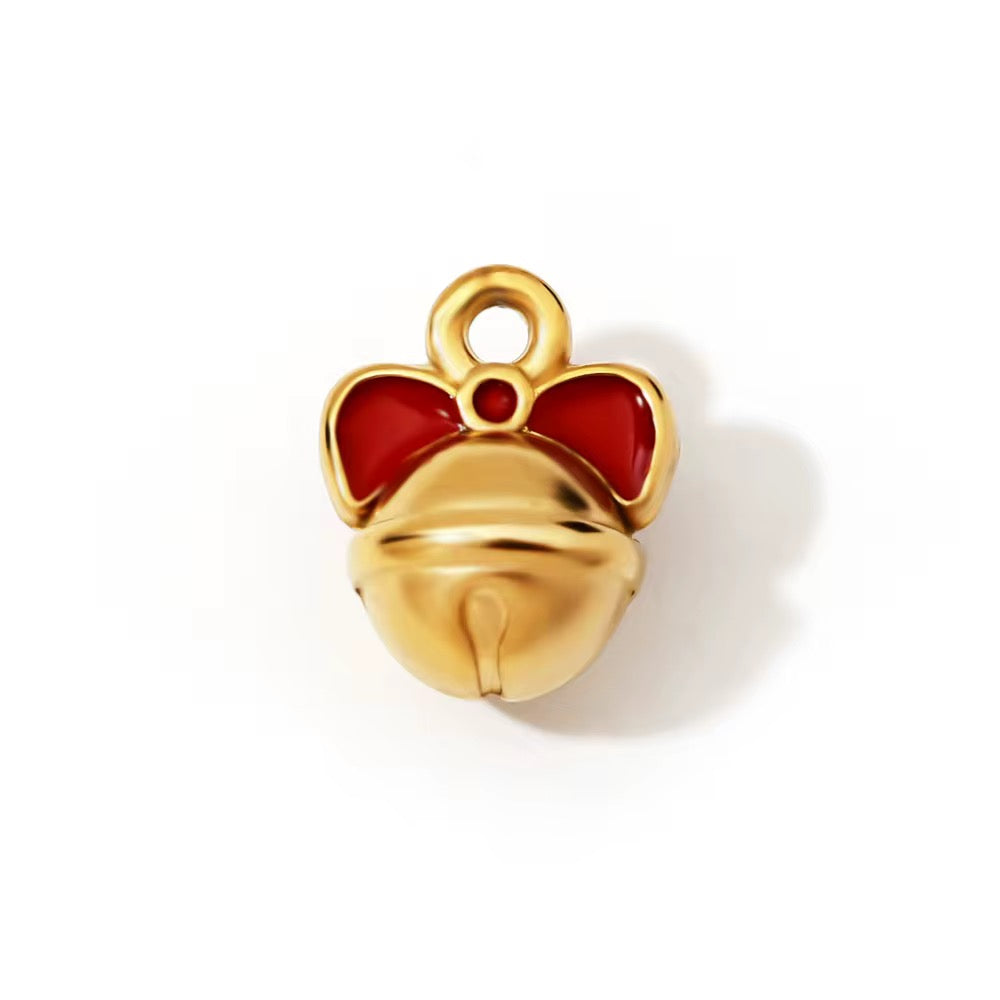 SS 1144 Tinkle bell Christmas Charm 18K Gold PVD plated stainless steel ( 1 piece ) Anti tarnish ( 10:8 mm )