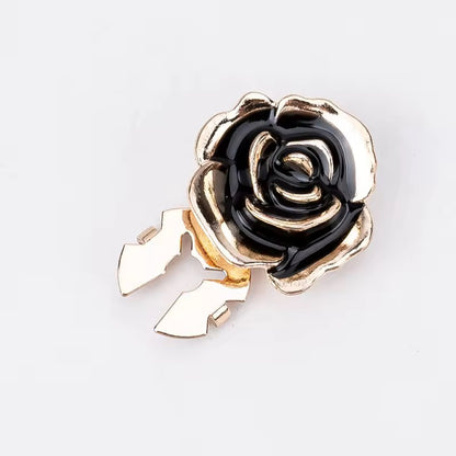 BBB 320 (g) Black Rose Gold Cufflink Button Cabochon ( 1 pc ) Anti tarnish ( 22 mm )