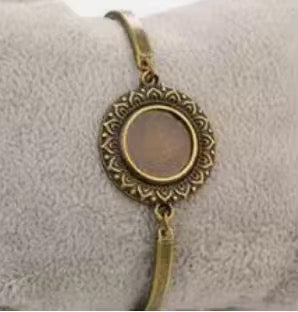 BBB 422 (i) Bracelet Bronze cabochon ( 1 pc ) tarnish resistant