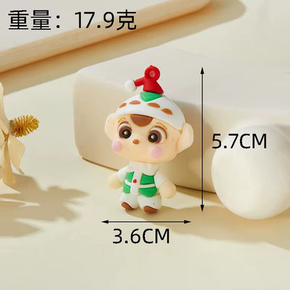BBB 268 (f) Christmas Boy Christmas Cartoon PVC pendant charm ( 1 pc )