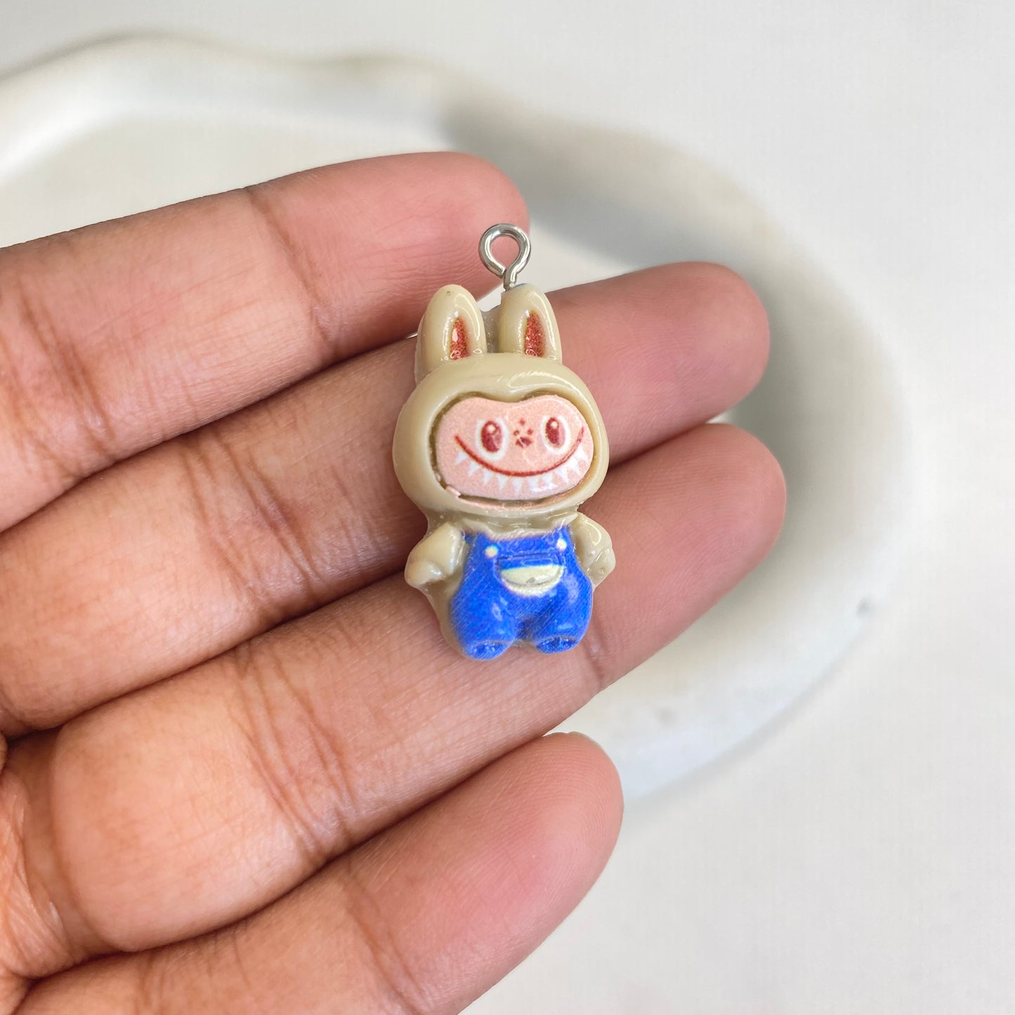 BBB 288 (b) Labubu Cartoon Resin charm ( 1 pc ) with Hook ( 30:15 mm )