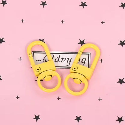 BBB 348 (b) Yellow D clasp - Keyring Clasp( 1 pc ) ( 10:35 mm )