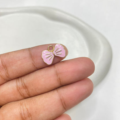 EC 1537  Bow enamel charm ( 1 pc )