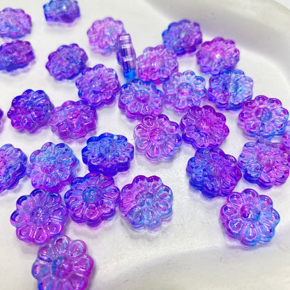 GB 2146 Dual Tone flower glass bead ( 1 pc )