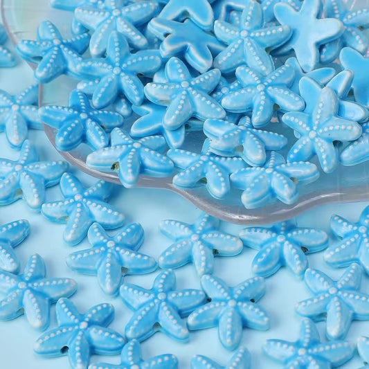 BBB 053 (b) Star Fish porcelain ceramic bead ( 1 pc )
