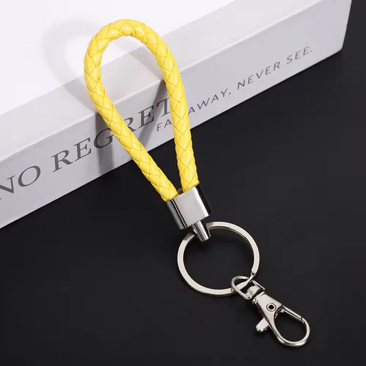 BBB 183 (i) Yellow Clipper Keychain Vintage Leather - buckle keychain tag with Clasp ( 1 pc )