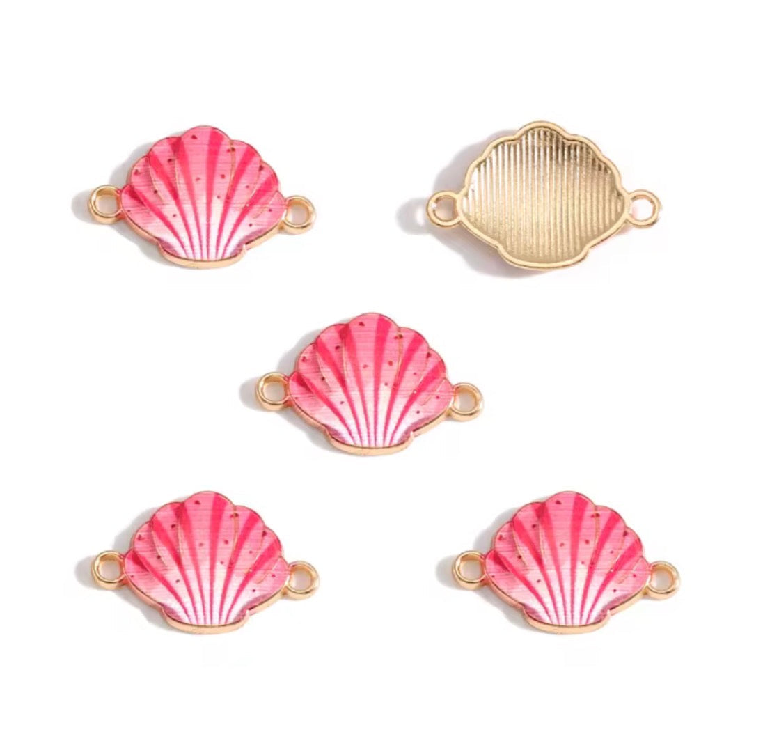 EC07J Shell Ocean enamel Connector charm ( 1 pc ) High quality shine ( 16:24 mm )