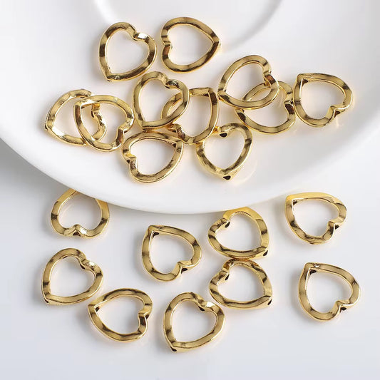 SS 2737 Heart Gold Metal Spacer ( 1 pc ) ( 10 mm )