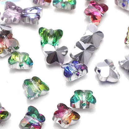 BBB 97 Colourful Butterfly Crystal glass beads ( 1 pc ) ( 6:8 mm )