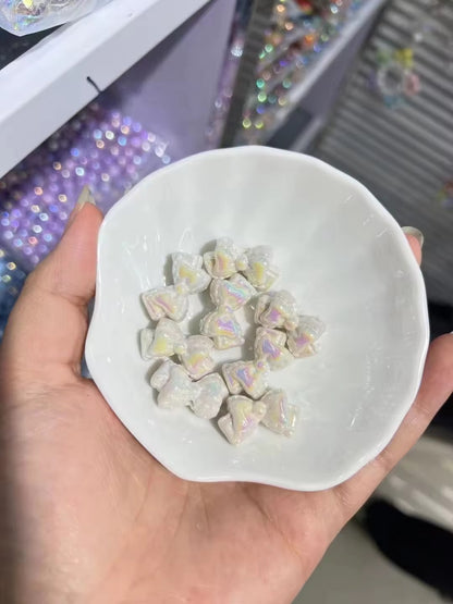 BBB 397 Bow Luminous Bead ( 1 pc ) UV Plated Acrylic ( 25*15mm )