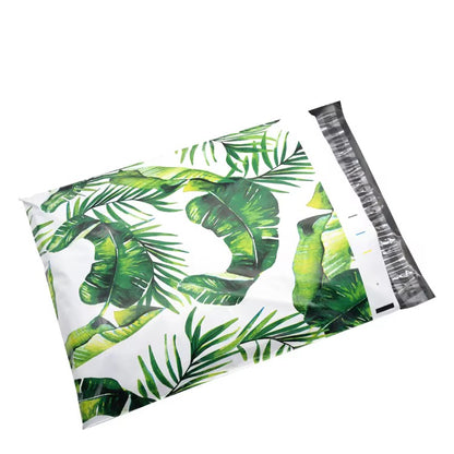 Tropical Leaf Poly Mailer Bag -  Waterproof & Double Sided - Designer Premium Packaging ( 10:13 inch )
