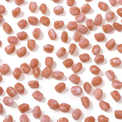 BBB 306 (a) Pastel Pink Crystal Chip Shiny  Bead ( 1 pc ) UV Plated Acrylic ( 6*9 mm )