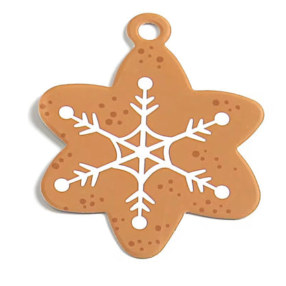 Snowflake Christmas paper tag ( 1 pc ) gift tag card