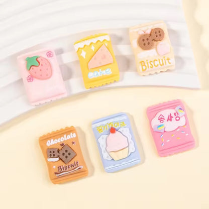BBB 049 (b) biscuit Kawai themed resin charm ( 1 pc ) with / without hook