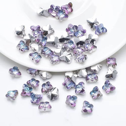 BBB 97 Colourful Butterfly Crystal glass beads ( 1 pc ) ( 6:8 mm )